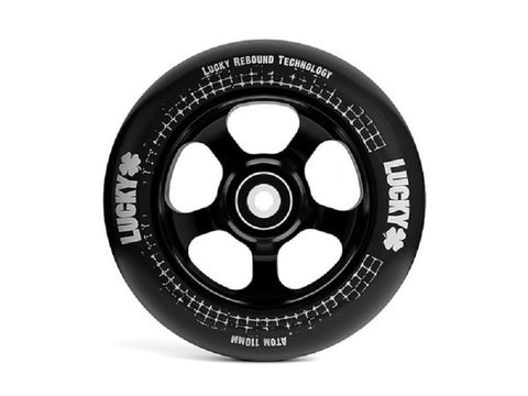 Black - Black Lucky Atom Scooter Wheel 110mm