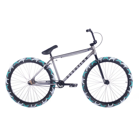 cult devotion raw frame with teal camo 26" tires
