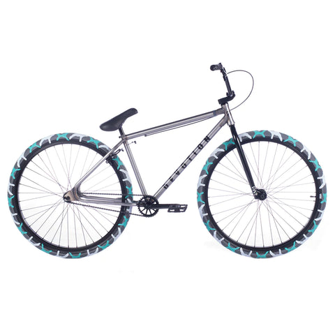 cult devotion raw frame with teal camo 29" tires