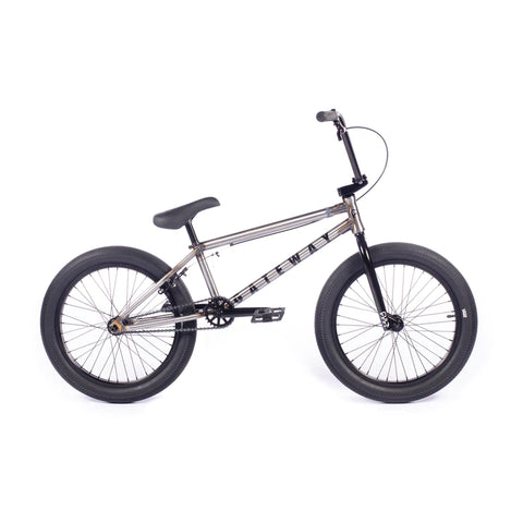 cult gateway bmx bike raw frame black tires