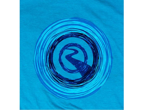 River Wheel Co Whirlpool Tee Logo Close Up